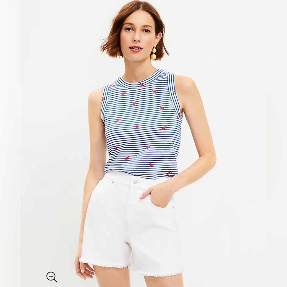 LOFT Lobster Stripe Harbor Tank Top